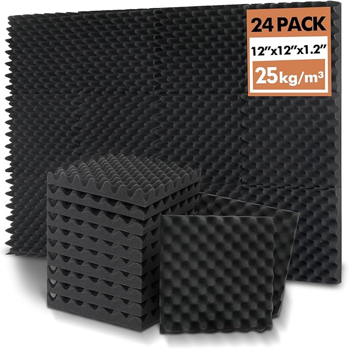 24 Pack Acoustic Panels, Sound Proof Foam Panels Noise Reducing by SODOCT