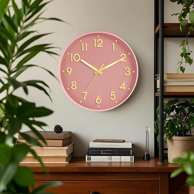 Mosewa Wall Clock 12 Inch, Battery Operated Silent Non-Ticking Modern Analog - Image 2