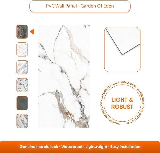 IZODEKOR 4 Pcs 24"x48" PVC Marble Wall Panels - Image 9