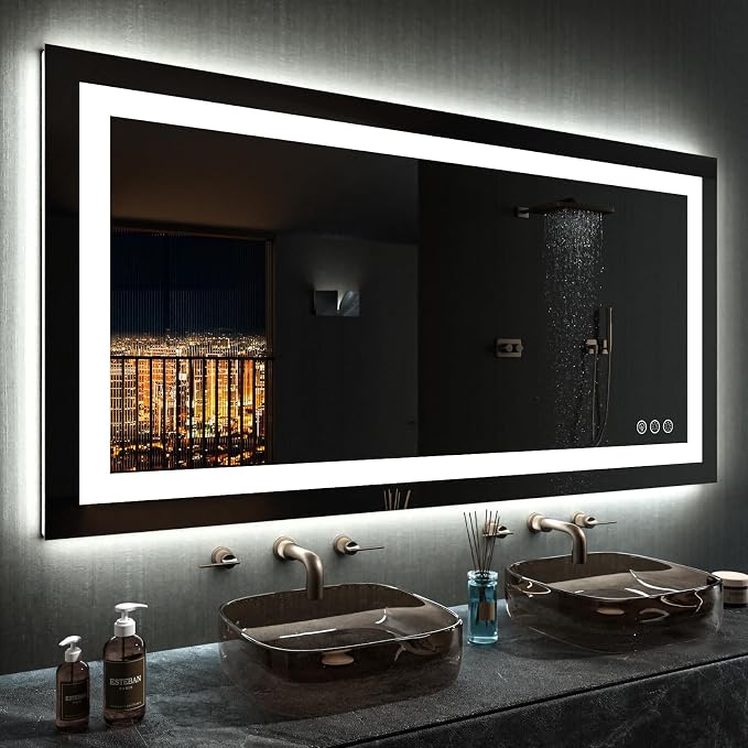 LOAAO 50"X30" LED Bathroom Mirror by LOAAO