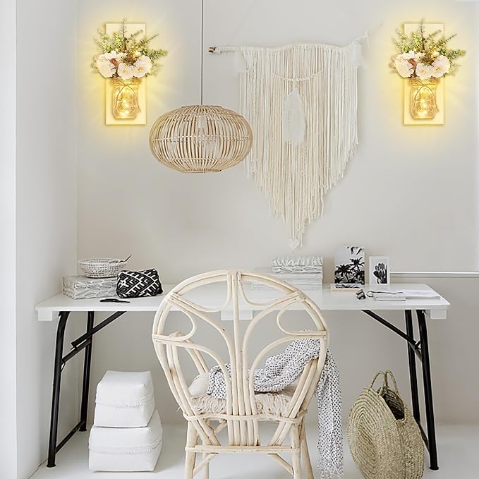 Rustic Wall Sconces Mason Jar Sconces Handmade Wall Art Hanging Design - Image 6
