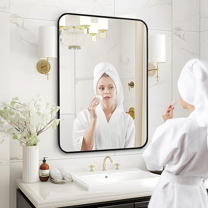 Fabuday Black Bathroom Mirror for Over Sink - Image 4