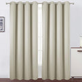 LEMOMO Light Beige Thermal Blackout Curtains/52 x 108 Inch/Set of 2 Panels Room by Lemomo