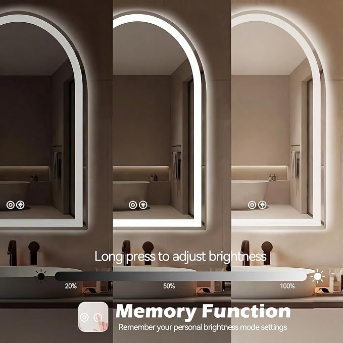 Sweetcrispy 28"×36" LED Bathroom Mirror - Image 5