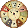 VIKMARI Clocks Battery Operated Wooden Wall Clock Retro Rustic Clock Decorative by VIKMARIWallClock