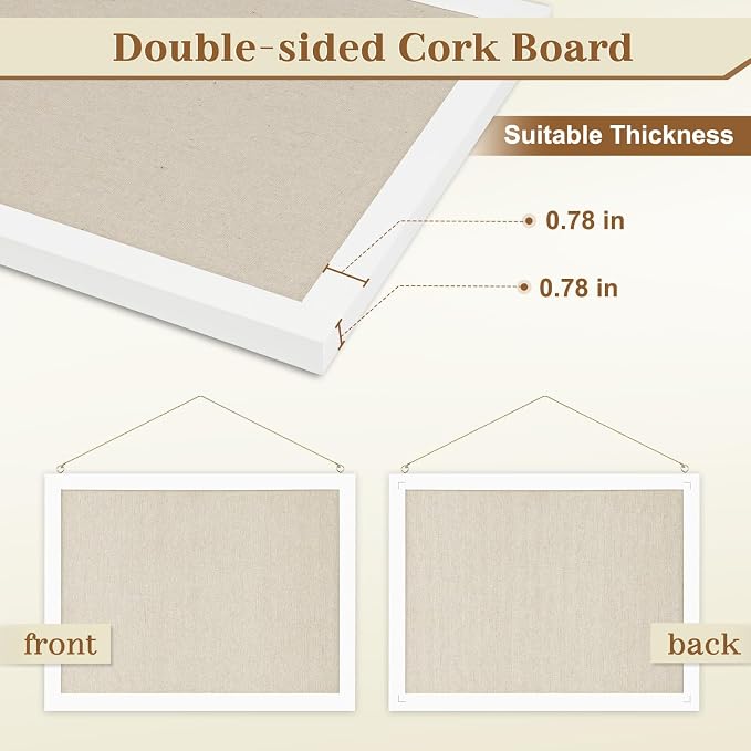 2-Pack Double-Sided Cork Board - Image 3
