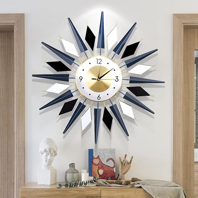 Large Metal DecorativeSilent Non-Ticking Modern Big Wall Clocks - Image 8