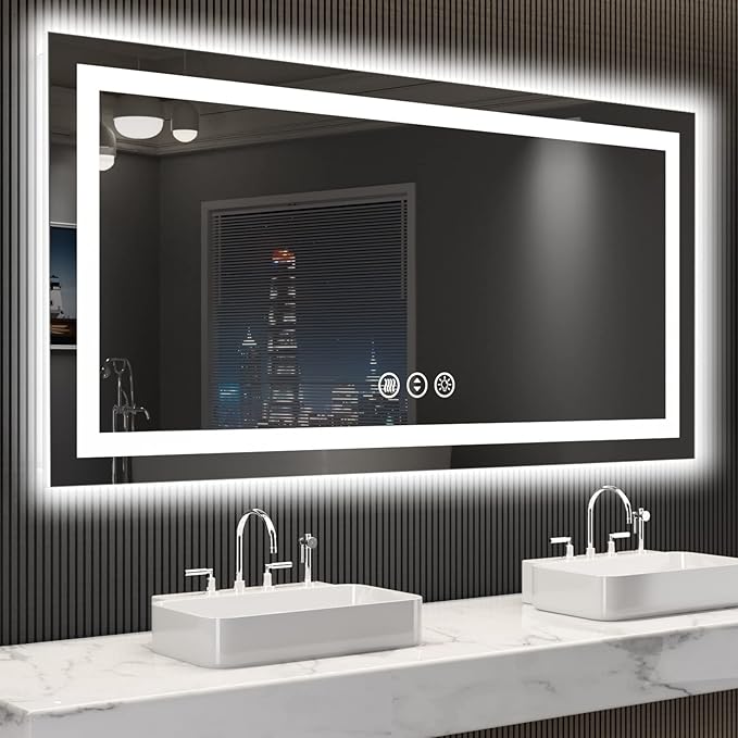 LOAAO 55X30 LED Bathroom Mirror by LOAAO