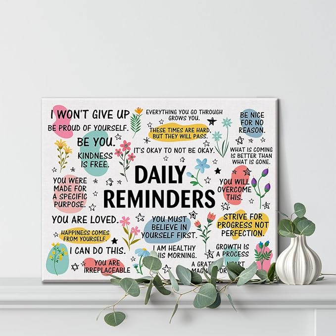 Inspirational Daily Reminders Poster Canvas Wall Art - Image 4