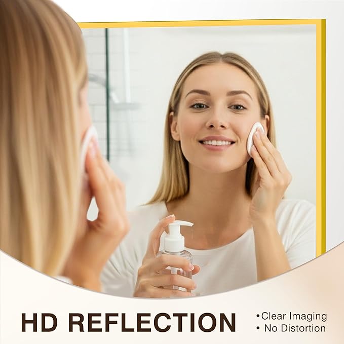 FICTOR Bathroom Vanity Mirror-Gold, 60x30 Inch, Shatterproof & Anti-Rust - Image 4