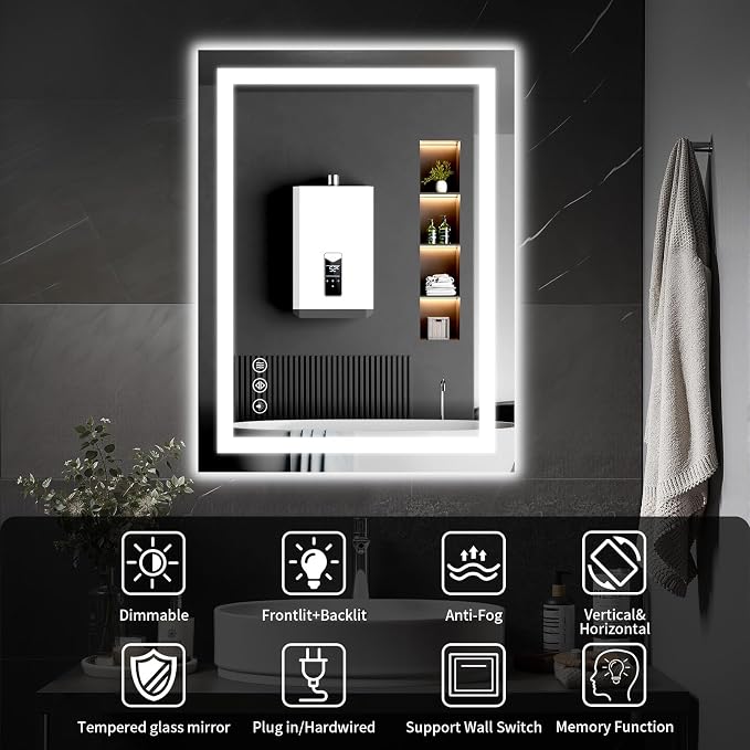 24"x36" LED Bathroom Mirror - Image 8