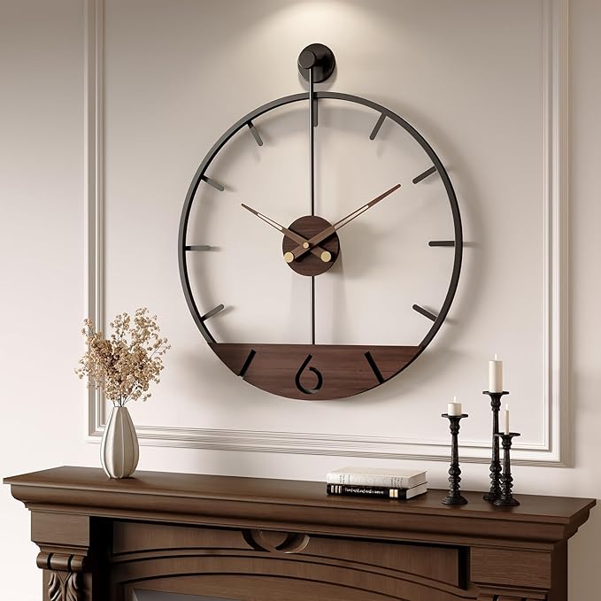 Large Wall Clock 30 Inch, Modern Farmhouse Wall Clock Battery Operated - Image 2