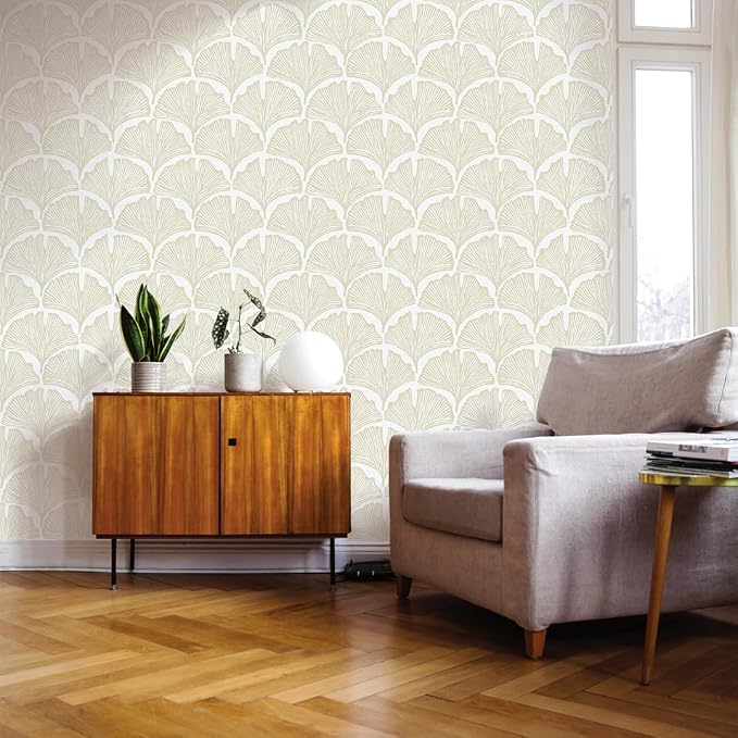 Tempaper x Novogratz Waverly White Feather Palm Removable Peel and Stick - Image 9