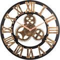 33" Roman Bronze Noiseless Silent Gear Wall Clock by OldtownClocks