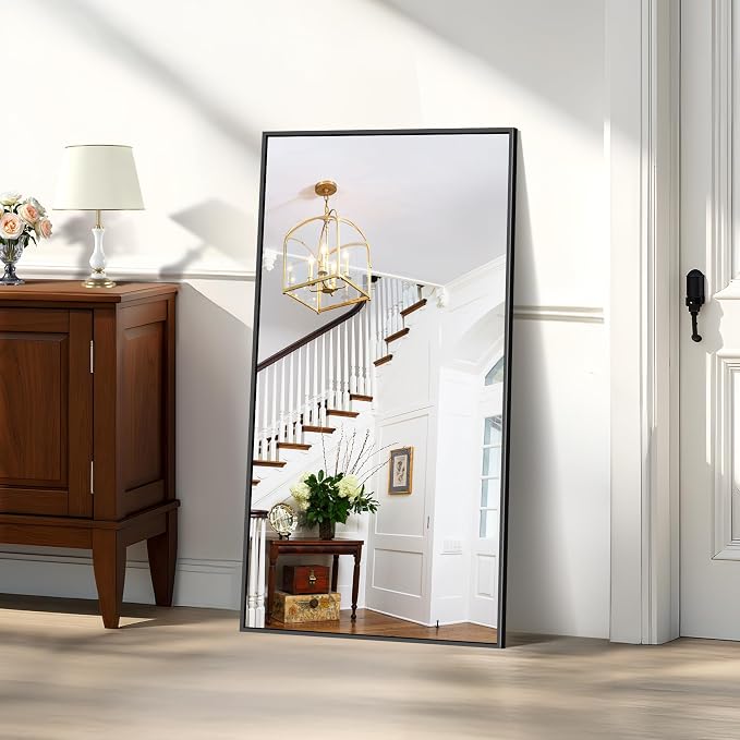 KOCUUY Black Bathroom Mirror, 24x48 Inch Rectangle Mirror - Image 5