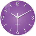 XFM Purple Wall Clock for Girls Bedroom Analog Simple Wall Clocks Battery by XFMWallClock