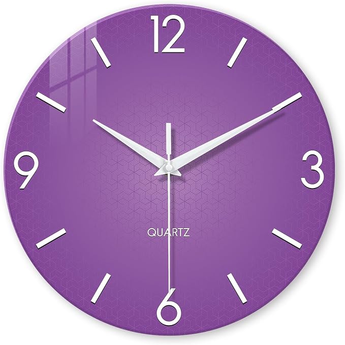 XFM Purple Wall Clock for Women Girls Bedroom 20 Inch Modern Simple Wall Clocks by XFMWallClock