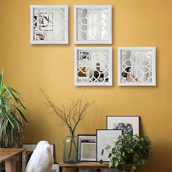 ZEXUIRU 4 Set. Rustic Wall Mirrors - Image 3