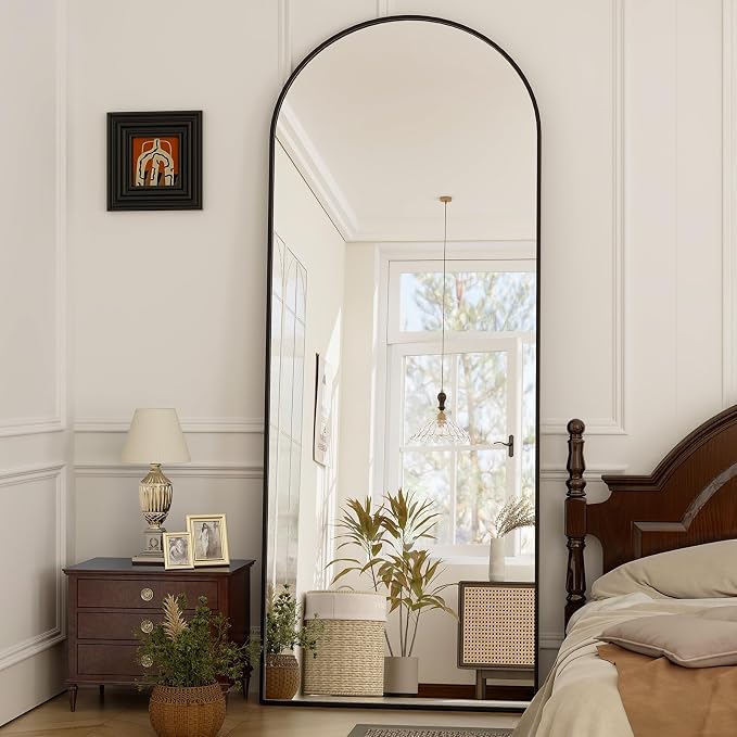 GLSLAND-21x64 inch Arched Full Length Mirror-Aluminum Alloy Frame High by GLSLAND