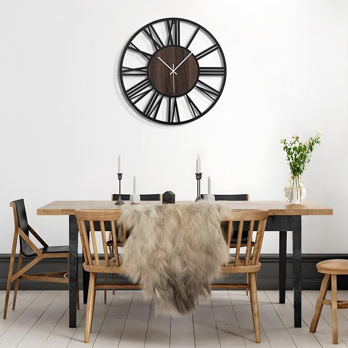 Large Wall Clock for Living Room Decor, 20 Inch Non Ticking Silent, Battery - Image 9