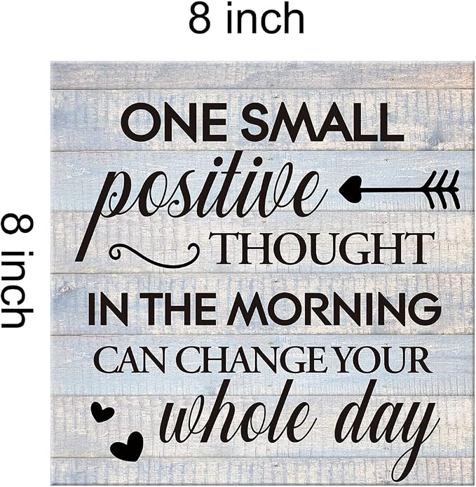 Inspirational Farmhouse Canvas Print Wall Art Decor One Small Positive Thought - Image 2