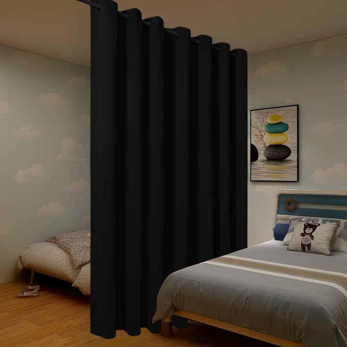 BONZER Room Divider Curtain Grommet Thermal Insulated Wide Blackout Curtains - Image 7