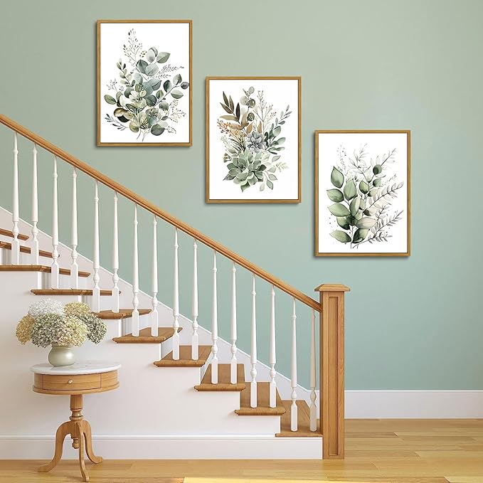Bwodke Botanical Wall Art Plant Floral Watercolor Poster Canvas Prints Set of 3 - Image 7