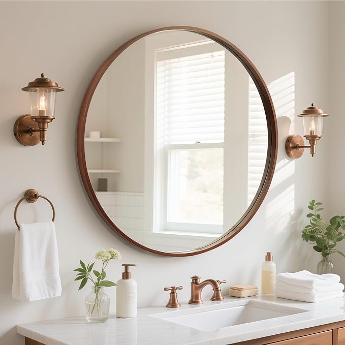 WallBeyond Round Wood Mirror by WallBeyond