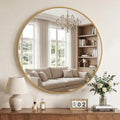 DUMOS 24 Inch Round Wall Mirror, Bathroom Mirror by DumosLifestyle
