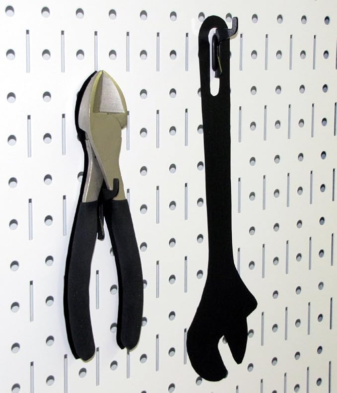 Wall Control Pegboard 32in x 16in White Metal Pegboard Tool Board Panel - Image 5