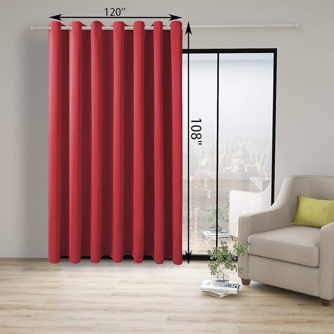 BONZER Extra Wide Room Divider Black Curtain Total Privacy Wall Room Darkening - Image 4