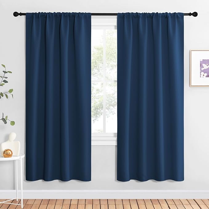 NICETOWN Blackout Curtains for Living Curtains, Moroccan Blue, 2 Panels by NICETOWN