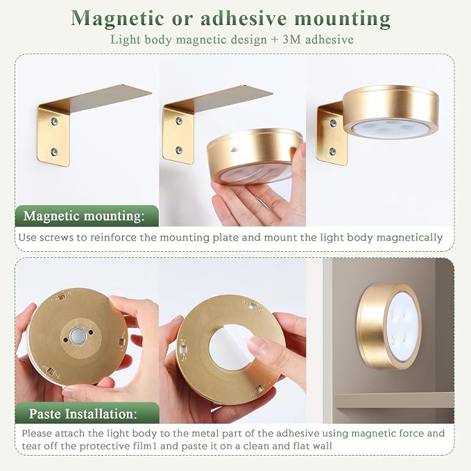 2-Pack Picture Light Battery Operated Painting Lights, 13 Color RGB Magnetic - Image 3