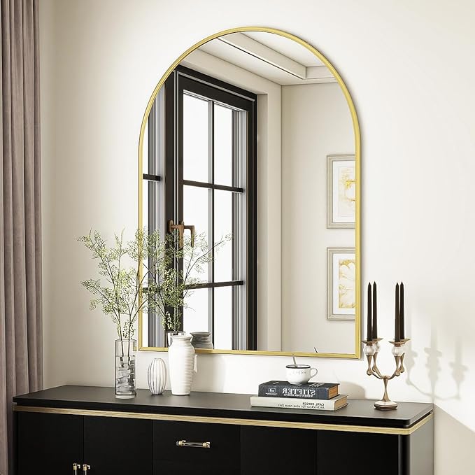 VooBang Arched Wall Mirror, 30 x 38 inch Arch Bathroom Mirror, Wall Mounted - Image 2