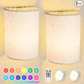 FINCMY Battery Operated Wall Sconces Set of Two, 18 RGB Colors Stick on Wall by FINCMY