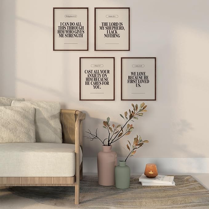 Locomiss Black and White Christian Wall Art Decor Posters, Modern Bible Verse - Image 6