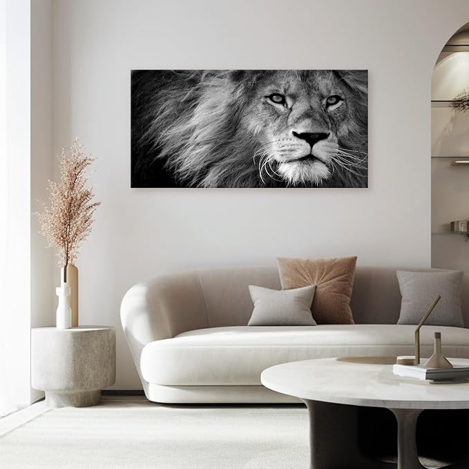 Baisuart D0198 Modern Giclee Canvas Prints Wall Art Stretched Artwork Black and - Image 8