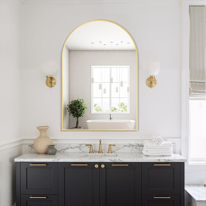 Delma Arched Bathroom Mirror, Living Room and Entryway - Image 8