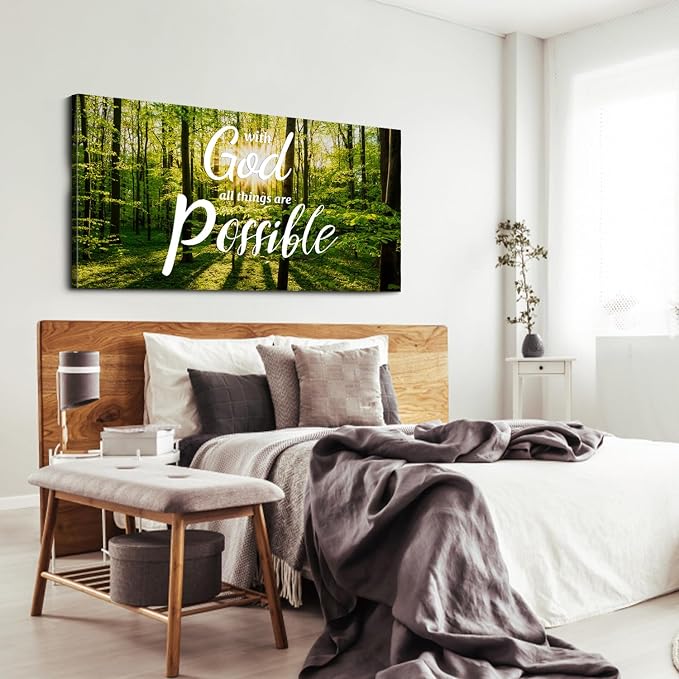 Christian Wall Art Nature Forest Pictures Wall Decor - Image 6