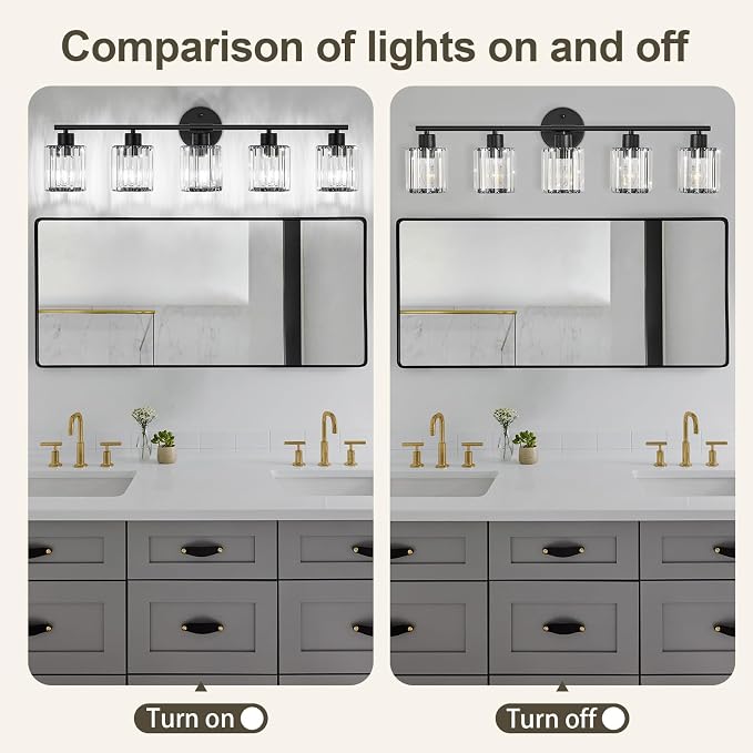 Crystal Bathroom Light Fixtures, Bathroom Lighting Fixtures Over Mirror - Image 7