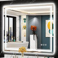 48x40 LED Bathroom Mirror with Lights, Backlit and Front Lit Anti-Fog Lighted by Awandee