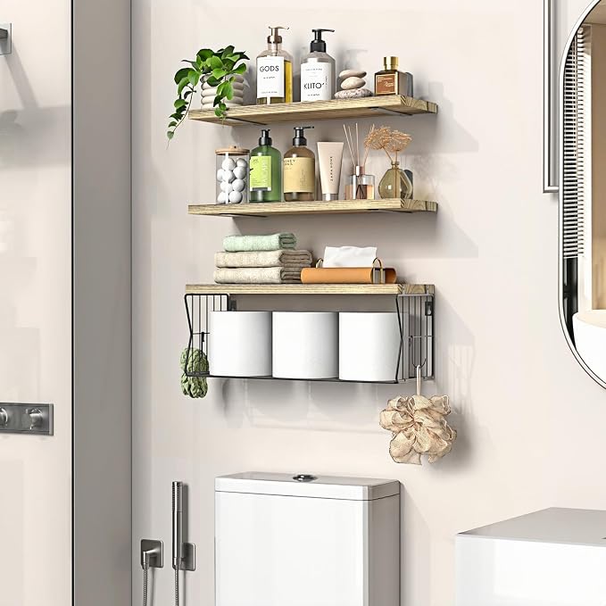 Floating Bathroom Shelves Wall Mounted - Image 2