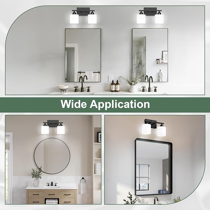 Black Bathroom Lights Over Mirror, Anti-rust Vanity Light Fixture - Image 3