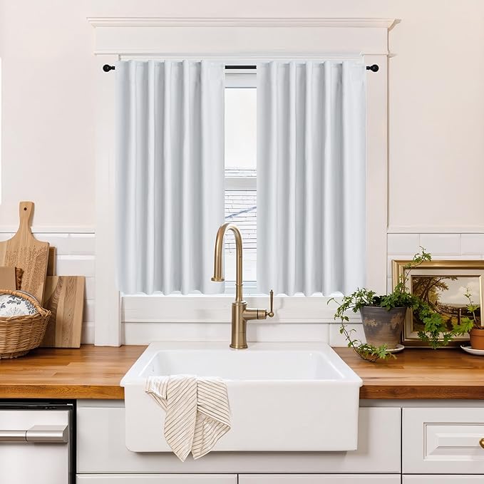 RYB HOME 100% Blackout Short Curtains by RYBHOME