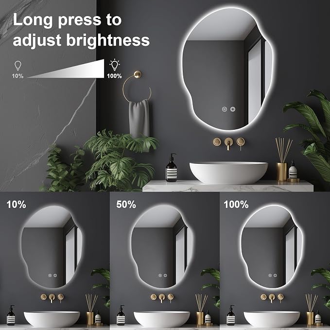 Irregular LED Bathroom Mirror - Image 3