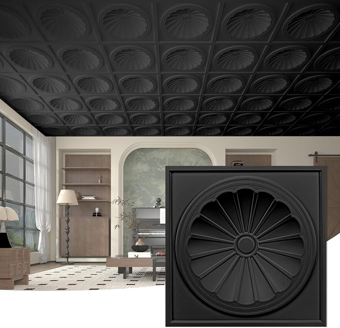 Art3dwallpanels Ceiling Tiles 12 Pack Drop Ceiling Tiles, 24 x 24 Inch High - Image 9