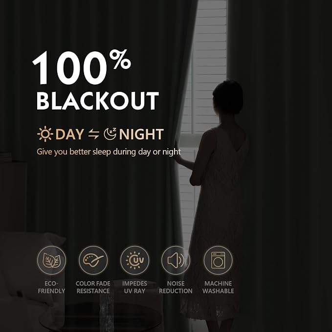 FMFUNCTEX 100% Blackout Curtains - Image 3