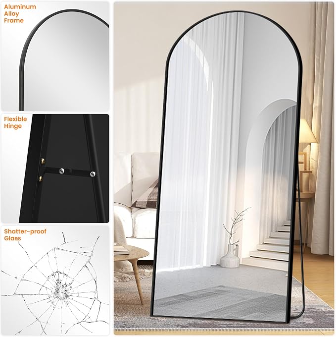 TRAHOME Full Length Arched Mirror, Living Room, Dressing Room - Image 8