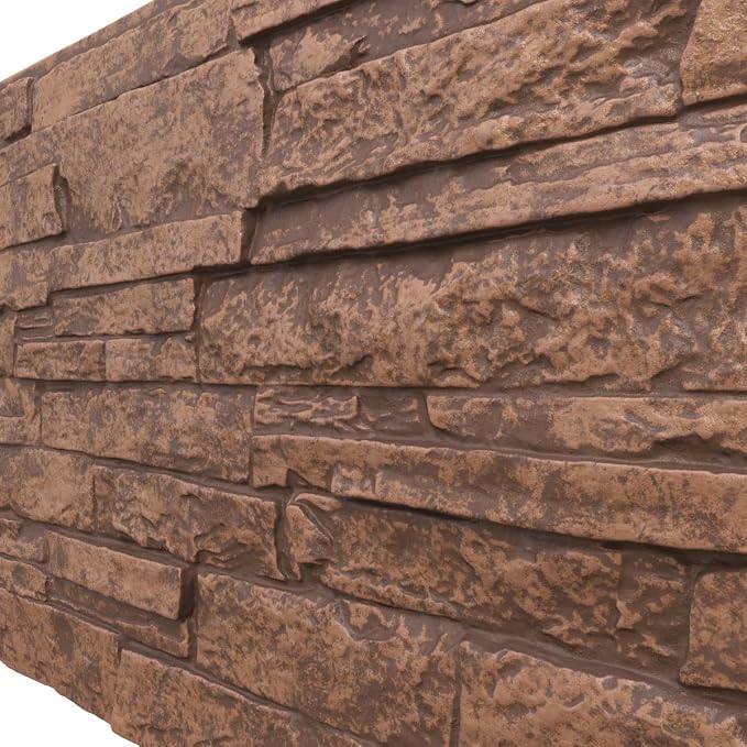 Ekena Millwork 49"W x 25 1/2"H x 1 1/4"D Acadia Ledge Stacked Stone, StoneWall - Image 7