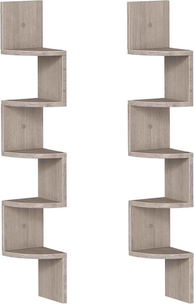 HOOBRO Corner Shelf Wall-Mounted, 5-Tier Corner Bookshelves - Image 9